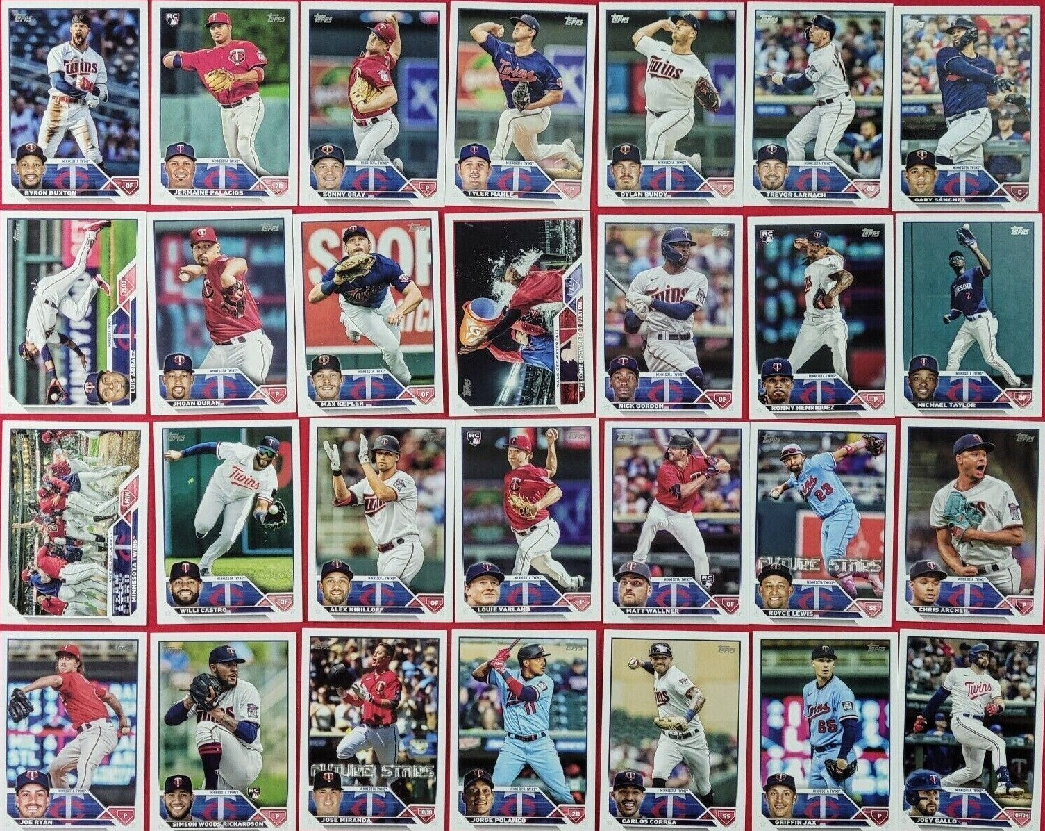 Minnesota Twins 2023 Topps Complete Mint Hand Collated 28 Card Team Se