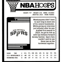 Victor Wembanyama 2023 2024 Hoops Basketball Series Mint Rookie Card #277 Picturing this San Antonio Spurs Global Sensation in his Black Jersey