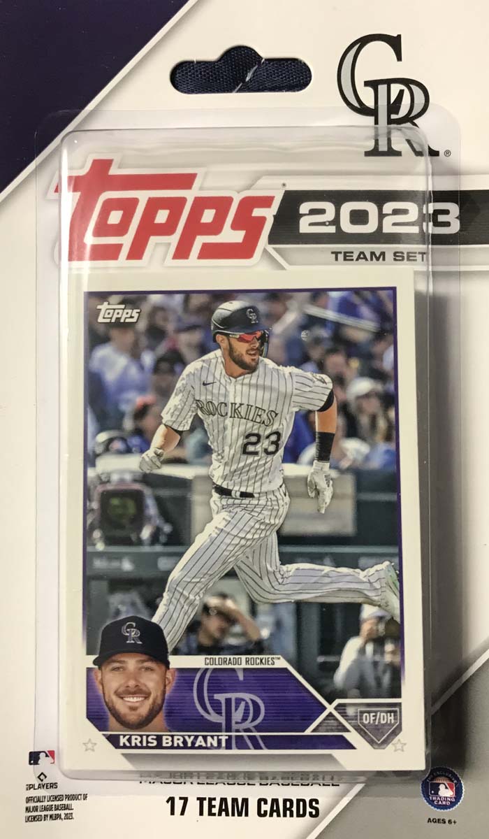 Colorado Rockies 2023 Topps Factory Sealed 17 Card Team Set with 4