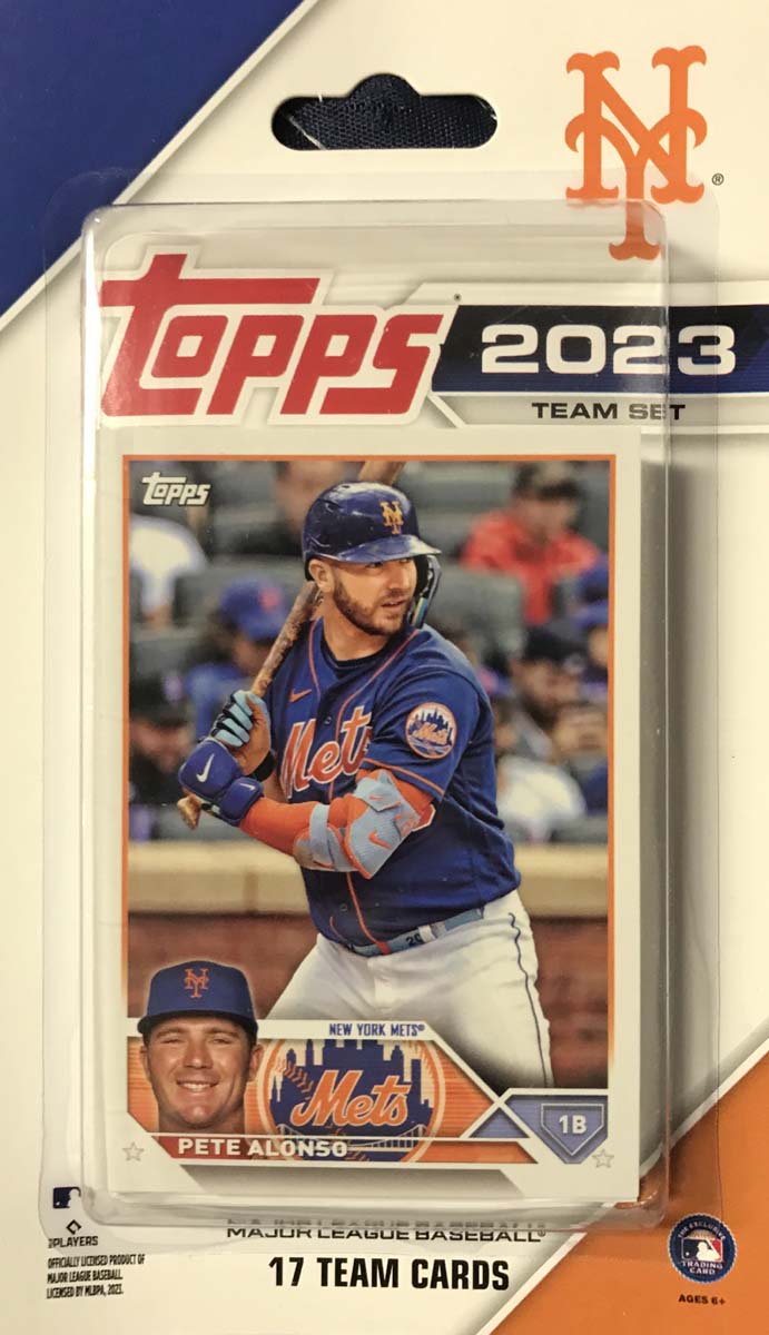 New York Mets 2023 Topps Factory Sealed 17 Card Team Set with 