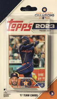 Houston Astros 2023 Topps Factory Sealed 17 Card Team Set 2022 World Series Champions with Jeremy Pena Topps All Star Rookie Cup PLUS
