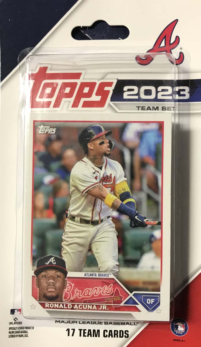 Atlanta Braves 2023 Topps Factory Sealed 17 Card Team Set with Rookie Cards of Michael Harris II and Vaughn Grissom