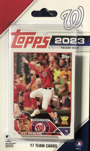 Washington Nationals 2023 Topps Factory Sealed 17 Card Team Set with Joey Meneses Rookie Card Plus