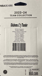 Oklahoma City Thunder 2023 2024 Hoops Factory Sealed Team Set with Rookie Cards of Cason Wallace and Keyontae Johnson