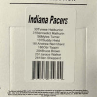 Indiana Pacers 2023 2024 Hoops Factory Sealed Team Set with Rookie Cards of Jarace Walker and Ben Sheppard