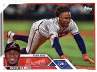 Atlanta Braves 2023 Topps Complete Mint Hand Collated 19 Card Team Set Featuring Rookie Cards of Michael Harris and Vaughn Grissom Plus
