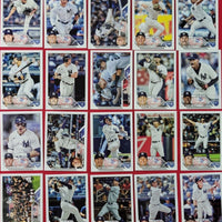 New York Yankees 2023 Topps Complete Mint Hand Collated 20 Card Team Set Featuring Aaron Judge and Gerrit Cole Plus Rookie Cards of Oswaldo Cabrera, Anthony Volpe and Oswaldo Peraza