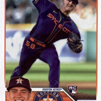 Houston Astros 2023 Topps Complete Mint Hand Collated 22 Card Team Set Featuring a Rookie card of Hunter Brown