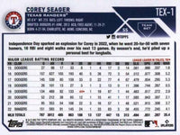 Corey Seager 2023 Topps Baseball Series Mint Card #315
