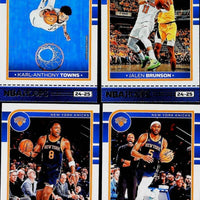 New York Knicks 2024 2025 Hoops Factory Sealed 9 Card Team Set with Jalen Brunson and Karl-Anthony Towns Plus Rookie Cards of Pacome Dadiet and Tyler Kolek