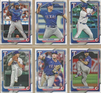 Texas Rangers 2024 Bowman Complete Mint 10 Card Team Set Featuring Rookie Cards of Owen White and Evan Carter Plus Corey Seager, Adolis Garcia and Others
