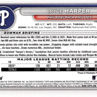 Philadelphia Phillies 2024 Bowman 8 Card Team Set made by Topps Featuring Bryce Harper and Trea Turner with a Johan Rojas Rookie Card and Top Prospects