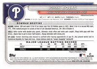 Philadelphia Phillies 2024 Bowman 8 Card Team Set made by Topps Featuring Bryce Harper and Trea Turner with a Johan Rojas Rookie Card and Top Prospects
