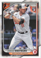 Baltimore Orioles 2024 Bowman 10 Card Team Set made by Topps with Adley Rutschman and Gunnar Henderson Plus Colton Cowser and Jordan Westburg Rookie Cards
