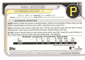 Paul Skenes 2024 Bowman Mint Rookie Year Prospects Card #BP-125