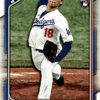 Los Angeles Dodgers 2024 Bowman Series 9 Card Team Set made by Topps Featuring Shohei Ohtan, Freddie Freeman, Mookie Betts, Yoshinobu Yamamoto Rookie Card and Prospect Cards