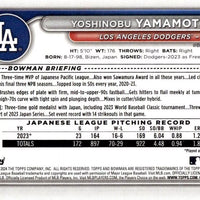 Los Angeles Dodgers 2024 Bowman Series 9 Card Team Set made by Topps Featuring Shohei Ohtan, Freddie Freeman, Mookie Betts, Yoshinobu Yamamoto Rookie Card and Prospect Cards