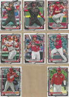 Cincinnati Reds 2024 Bowman 8 Card Team Set Made by Topps Featuring Elly De La Cruz Rookie Card
