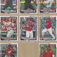 Cincinnati Reds 2024 Bowman 8 Card Team Set Made by Topps Featuring Elly De La Cruz Rookie Card