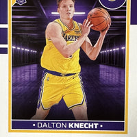 Dalton Knecht 2024 2025 Panini HOOPS Series Mint Rookie Card #247 picturing him in his Yellow Los Angeles Lakers Jersey