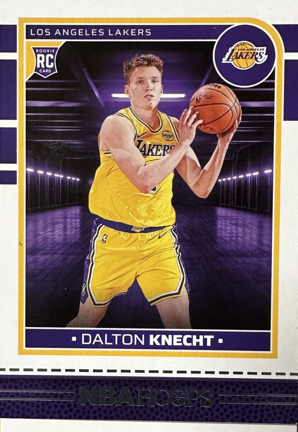 Dalton Knecht 2024 2025 Panini HOOPS Series Mint Rookie Card #247 picturing him in his Yellow Los Angeles Lakers Jersey