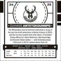 Milwaukee Bucks 2024 2025 Hoops Factory Sealed Team Set with Giannis Antetokounmpo and Rookie Cards of AJ Johnson and Tyler Smith Plus