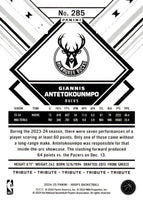 Giannis Antetokounmpo 2024 2025 NBA Hoops Series Mint Tribute Card #285
