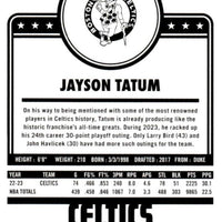 Jayson Tatum 2023 2024 HOOPS Basketball Series Mint Tribute Card #287