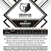 Ja Morant 2024 2025 Hoops Basketball Series Mint Tribute Subset Card #288