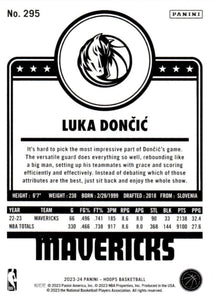 Luka Doncic 2023 2024 Panini HOOPS Series Mint Basketball Tribute Subset Card #295