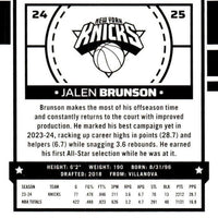 New York Knicks 2024 2025 Hoops Factory Sealed 9 Card Team Set with Jalen Brunson and Karl-Anthony Towns Plus Rookie Cards of Pacome Dadiet and Tyler Kolek