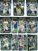 Milwaukee Brewers 2024 Topps Complete Mint Hand Collated 18 Card Team Set with Christian Yelich Plus

