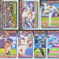 Toronto Blue Jays 2024 Topps Complete Mint Hand Collated 19 Card Team Set Featuring Vladimir Guerrero Jr and George Springer with Rookie Cards of Spencer Horwitz and Davis Schneider Plus
