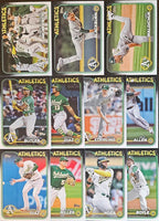 Oakland Athletics 2024 Topps Complete Mint Hand Collated 19 Card Team Set with Rookie Cards of Tyler Soderstrom, Zack Gelof, Joe Boyle, and Lawrence Butler Plus
