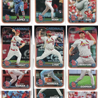 St. Louis Cardinals 2024 Topps Complete Mint 22 Card Hand Collated Team Set with Paul Goldschmidt Nolan Arenado and Others Plus Luken Baker, José Fermín, Drew Rom, Masyn Winn and Irving Lopez Rookies