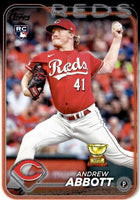 Cincinnati Reds 2024 Topps Complete 25 Card Team Set featuring a Rookie Card of Elly De La Cruz
