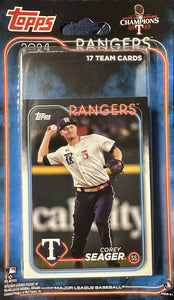 Texas Rangers 2024 Topps Factory Sealed 17 Card Team Set 2023 World Series Champions with Corey Seager and Owen White Rookie Cards Plus