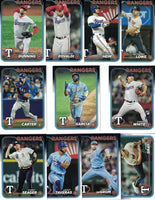 Texas Rangers 2024 Topps Complete Mint 25 Card Hand Collated Team Set Featuring Adolis García, Corey Seager and Marcus Semien with Owen White, Evan Carter and Jonathan Ornelas Rookie Cards Plus
