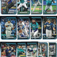 Seattle Mariners 2024 Topps Complete Mint 22 Card Hand Collated Team Set Featuring Julio Rodríguez, JP Crawford and Eugenio Suárez with 6 Rookie Cards Bryan Woo, Cade Marlowe and Emerson Hancock Plus