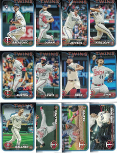 Minnesota Twins 2024 Topps Complete Mint 23 Card Hand Collated Team Set Featuring Byron Buxton, Alex Kirilloff and Carlos Correa with Rookie Cards of Jordan Balazovic and Kody Funderburk Plus