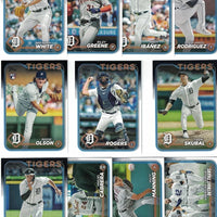 Detroit Tigers 2024 Topps Complete Mint 24 Card Hand Collated Team Set with Tarik Skubal Miguel Cabrera and Javier Báez Plus 6 Rookie Cards Brendan White Riley Greene Reese Olson Brenan Hanifee