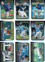 Kansas City Royals 2024 Topps Complete Mint 25 Card Hand Collated Team Set with Salvador Perez, Bobby Witt Jr and Zack Greinke Plus 10 Rookie Cards Alec Marsh, Steven Cruz, Logan Porter and More
