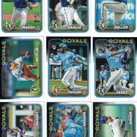 Kansas City Royals 2024 Topps Complete Mint 25 Card Hand Collated Team Set with Salvador Perez, Bobby Witt Jr and Zack Greinke Plus 10 Rookie Cards Alec Marsh, Steven Cruz, Logan Porter and More