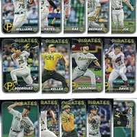 Pittsburgh Pirates 2024 Topps Complete Mint 25 Card Hand Collated Team Set Featuring Oneil Cruz, KeBryan Hayes,and Andrew McCutchen with 10 Rookie Cards Endy Rodríguez, Henry Davis, Jared Triolo Plus