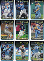 Kansas City Royals 2024 Topps Complete Mint 25 Card Hand Collated Team Set with Salvador Perez, Bobby Witt Jr and Zack Greinke Plus 10 Rookie Cards Alec Marsh, Steven Cruz, Logan Porter and More
