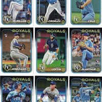 Kansas City Royals 2024 Topps Complete Mint 25 Card Hand Collated Team Set with Salvador Perez, Bobby Witt Jr and Zack Greinke Plus 10 Rookie Cards Alec Marsh, Steven Cruz, Logan Porter and More