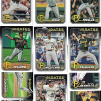 Pittsburgh Pirates 2024 Topps Complete Mint 25 Card Hand Collated Team Set Featuring Oneil Cruz, KeBryan Hayes,and Andrew McCutchen with 10 Rookie Cards Endy Rodríguez, Henry Davis, Jared Triolo Plus