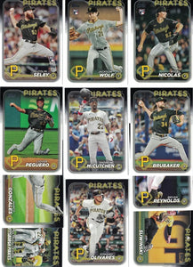 Pittsburgh Pirates 2024 Topps Complete Mint 25 Card Hand Collated Team Set Featuring Oneil Cruz, KeBryan Hayes,and Andrew McCutchen with 10 Rookie Cards Endy Rodríguez, Henry Davis, Jared Triolo Plus