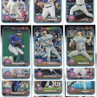 Chicago Cubs 2024 Topps Complete Mint Hand Collated 28 Card Team Set Featuring Seiya Suzuki, Dansby Swanson and Cody Bellinger with 6 Rookie Cards Shota Imanaga, Daniel Palencia and Luke Little Plus