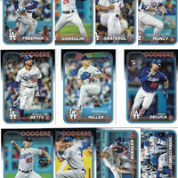 Los Angeles Dodgers 2024 Topps Complete Mint 29 Card Hand Collated Team Set Shohei Ohtani Freddie Freeman and Mookie Betts with Rookie Cards of Jonny Deluca Yoshinobu Yamamoto and Kyle Hurt Plus